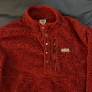 Men’s Red Fleece Pullover Avalanche Brand size Large